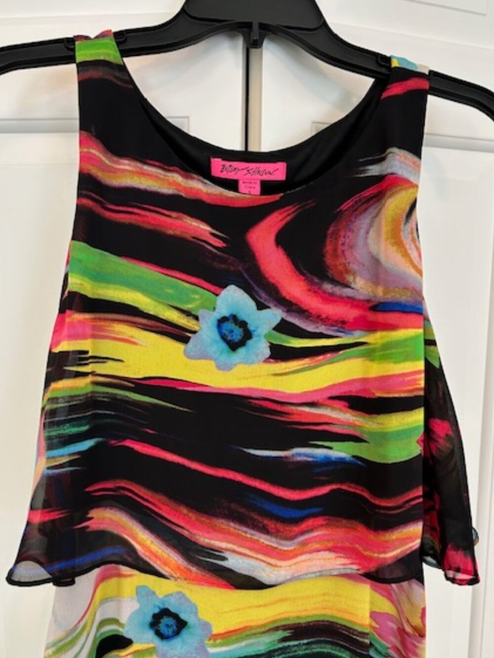 Betsey Johnson Watercolor Popover Dress Size 6 - Picture 2 of 7